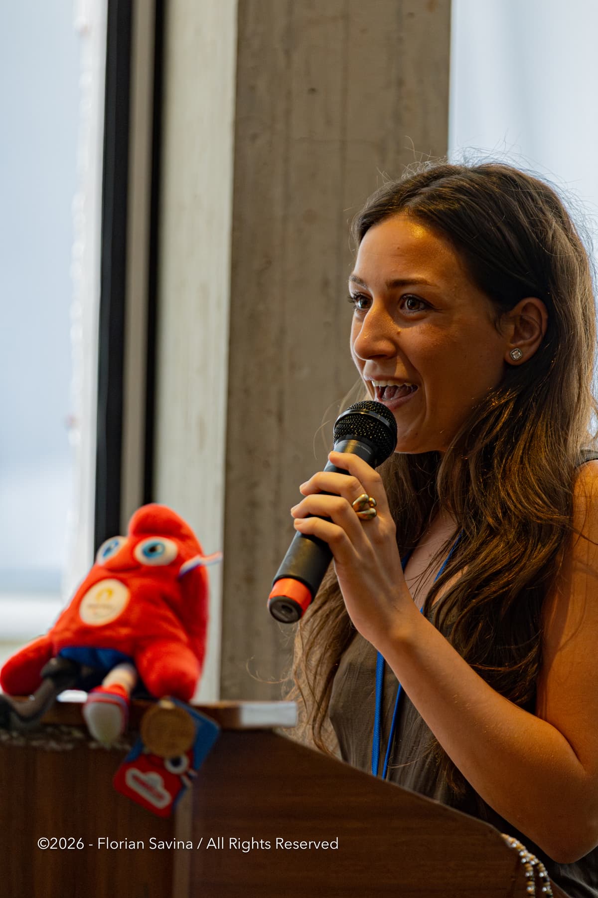 Victoria Duval Romanelli presenting GYDCA initiatives